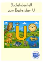 Vorschau - Arbeitsblätter - Buchstabenheft zum Buchstaben U - Deckblatt