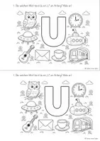 Vorschau - Arbeitsblätter - Buchstabenheft zum Buchstaben U - Seite 2