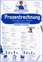 Vorschau - Arbeitsblätter - Mathematik | Fit in der Prozentrechnung – Grundwert, Prozentwert & Prozentsatz - Deckblatt