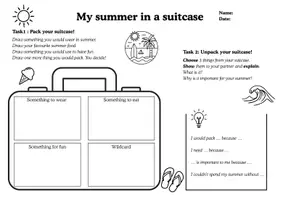 Vorschau - Arbeitsblätter - My summer in a suitcase - Einstieg Sommerferien - Seite 1