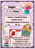 Vorschau - Arbeitsblätter - Anwendungsbeispiele für die christliche Farbenlehre - Deckblatt