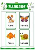 anteprima - Flashcard - Flashcards viventi e non viventi - Pagina 1