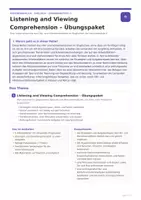 Vorschau - Unterrichtsreihen - Listening and Viewing Comprehension Worksheets | Upper Secondary English | Complete Unit - Seite 1