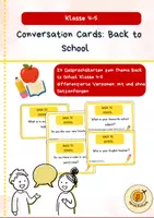 Vorschau - Aufgabenkarten - Back to school - Conversation Cards Klasse 4/5 - Deckblatt