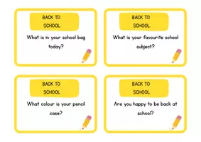 Vorschau - Aufgabenkarten - Back to school - Conversation Cards Klasse 4/5 - Seite 2