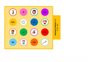 Voorbeeld - 🧠 Memory - Ik lees met hup en aap (thema 1) - Pagina 1