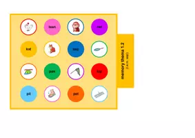 Voorbeeld - 🧠 Memory - Ik lees met hup en aap (thema 1) - Pagina 2