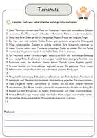 Vorschau - Arbeitsblätter - Tierschutz Lesetext einfach verständlich mit Aufgaben, Lösungen und Wortspeicher - Seite 3