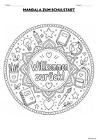 Vorschau - Mal- und Bastelvorlagen - Mandala zum Schulstart - Klasse 1-6 FREEBIE - Seite 2