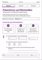 Vorschau - Arbeitsblätter - Präsentieren und Rückmelden Klasse 5–6 - Deckblatt