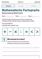 Vorschau - Arbeitsblätter - Mathematik Basisscreening Bundle Klasse 5–6 - Seite 1