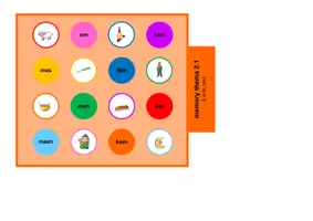 Voorbeeld - 🧠 Memory - Ik lees met hup en aap (thema 2) - Pagina 1