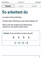 Vorschau - Arbeitsblätter - Lösungswege erklären Basisscreening Klasse 5–6 - Seite 1
