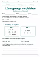 Vorschau - Arbeitsblätter - Lösungswege vergleichen Basisscreening Klasse 5–6 - Deckblatt
