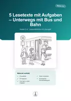 Vorschau - Arbeitsblätter - Unterwegs mit Bus und Bahn – 5 Lesetexte mit Aufgaben | Klasse 3–4 - Deckblatt