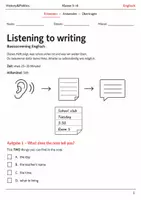 Vorschau - Arbeitsblätter - Listening to writing Basisscreening Klasse 5–6 - Deckblatt
