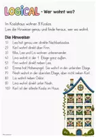Vorschau - Arbeitsblätter - Logical - Knobelaufgabe Klasse 2 / 3 genaues Lesen - Seite 1