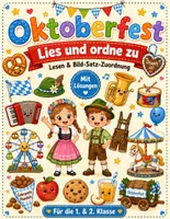 Vorschau - Arbeitsblätter - Oktoberfest – Lies und ordne zu | Lesen & Bild-Satz-Zuordnung für die 1. & 2. Klasse - Deckblatt