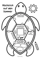 Vorschau - Arbeitsblätter - Rückblick auf die Sommerferien - Schildkröten Steckbrief Ferienreflexion - Seite 2