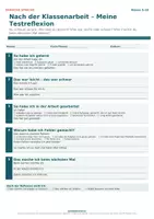 Vorschau - Arbeitsblätter - Nach der Klassenarbeit – Meine Testreflexion - Seite 2
