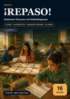 Vorschau - Arbeitsblätter - ¡Repaso! Spanisch 1. Lernjahr – Stationen-Parcours mit Selbstdiagnose - Deckblatt