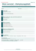 Vorschau - Arbeitsblätter - Mein Lernziel – Zielsetzungsblatt | Reflexionsblatt - Seite 2