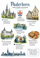 Vorschau - Arbeitsblätter - Lernposter + Arbeitsblätter zum Thema "Paderborn" + Lösung & MP3 + Mindmap + Infografik - Deckblatt