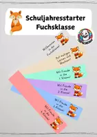 Vorschau - Anderer Materialtyp - Willkommensgeschenk (Stift) Schuljahresbeginn Fuchsklasse - Deckblatt
