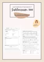 Vorschau - Test - Klassenarbeit | Zahlenraum 1000 | Lernzielkontrolle | Tausend - Deckblatt