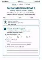 Vorschau - Arbeitsblätter - Mathematik Gesamtcheck B Klasse 5–6 - Deckblatt