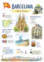 Vorschau - Arbeitsblätter - Lernposter + Arbeitsblätter zum Thema "Barcelona" + Lösung & MP3 + Mindmap + Infografik - Deckblatt