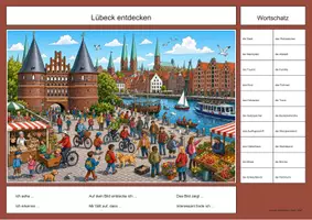 Vorschau - Arbeitsblätter - Lübeck Wimmelbild DaZ/DaF Lernheft - Seite 2