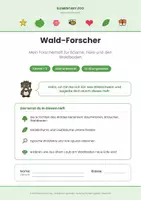 Vorschau - Arbeitsblätter - Wald-Forscher – Sachunterricht-Forscherheft, Klasse 1/2 - Seite 1