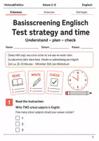 Vorschau - Arbeitsblätter - Basisscreening Englisch Teststrategie Klasse 5–6 - Deckblatt