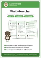 Vorschau - Arbeitsblätter - Wald-Forscher – Sachunterricht-Forscherheft, Klasse 1/2 - Deckblatt