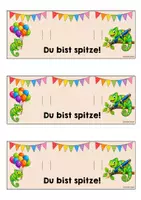 Vorschau - Mal- und Bastelvorlagen - Chamäleonklasse - Stiftgeschenk | Geschenk (Klassentier) - Seite 2