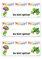 Vorschau - Mal- und Bastelvorlagen - Chamäleonklasse - Stiftgeschenk | Geschenk (Klassentier) - Seite 3