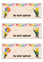 Vorschau - Mal- und Bastelvorlagen - Bienenklasse - Stiftgeschenk | Geschenk (Klassentier) - Seite 2