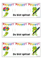 Vorschau - Mal- und Bastelvorlagen - Froschklasse - Stiftgeschenk | Geschenk (Klassentier) - Seite 3