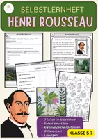 Vorschau - Unterrichtsreihen - Henri Rousseau - Künstlerheft zur Naiven Malerei / Kunstunterricht Klasse 5-7 - Deckblatt