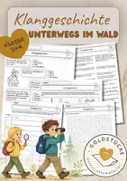 Vorschau - Arbeitsblätter - Klanggeschichte Wald Ausflug, Musik Arbeitsblätter - Deckblatt