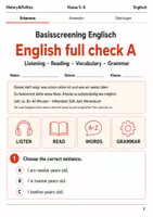 Vorschau - Arbeitsblätter - Englisch Full Check Basisscreening Klasse 5–6 - Deckblatt