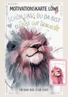 Vorschau - Mal- und Bastelvorlagen - Motivationskarte Löwe – „Schön dass du da bist : Du bist gut genug“ - Deckblatt