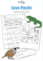 Vorschau - Stationenlernen - Lese-Puzzle - dreifach differenziert - Deckblatt