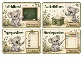 Vorschau - Poster - Klassendienste - Klassentier Koala - Koalaklasse - Seite 2