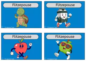 Vorschau - Fördermaterial/Inklusion - Flitzepause Karte für die Schule – Bewegungspause für Kinder - Seite 1