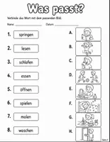 Vorschau - Arbeitsblätter - Verben entdecken – Lesen, Zuordnen & Schreiben | Aktionswörter für die 1. & 2. Klasse - Seite 1