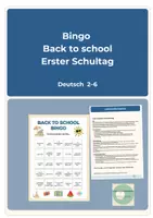 Vorschau - Spiele - Schulstart Back to school Bingo Klassengemeinschaft Klassen 2-6 - Deckblatt