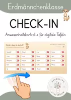 Vorschau - Präsentationen/Tafelbilder - Check-In Erdmännchenklasse - digitale Tafel - Deckblatt