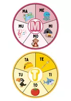 Vista previa - Refuerzo / NEE / Materiales de apoyo - Ruedas silábicas: conciencia fonológica y lectura inicial - página 3
